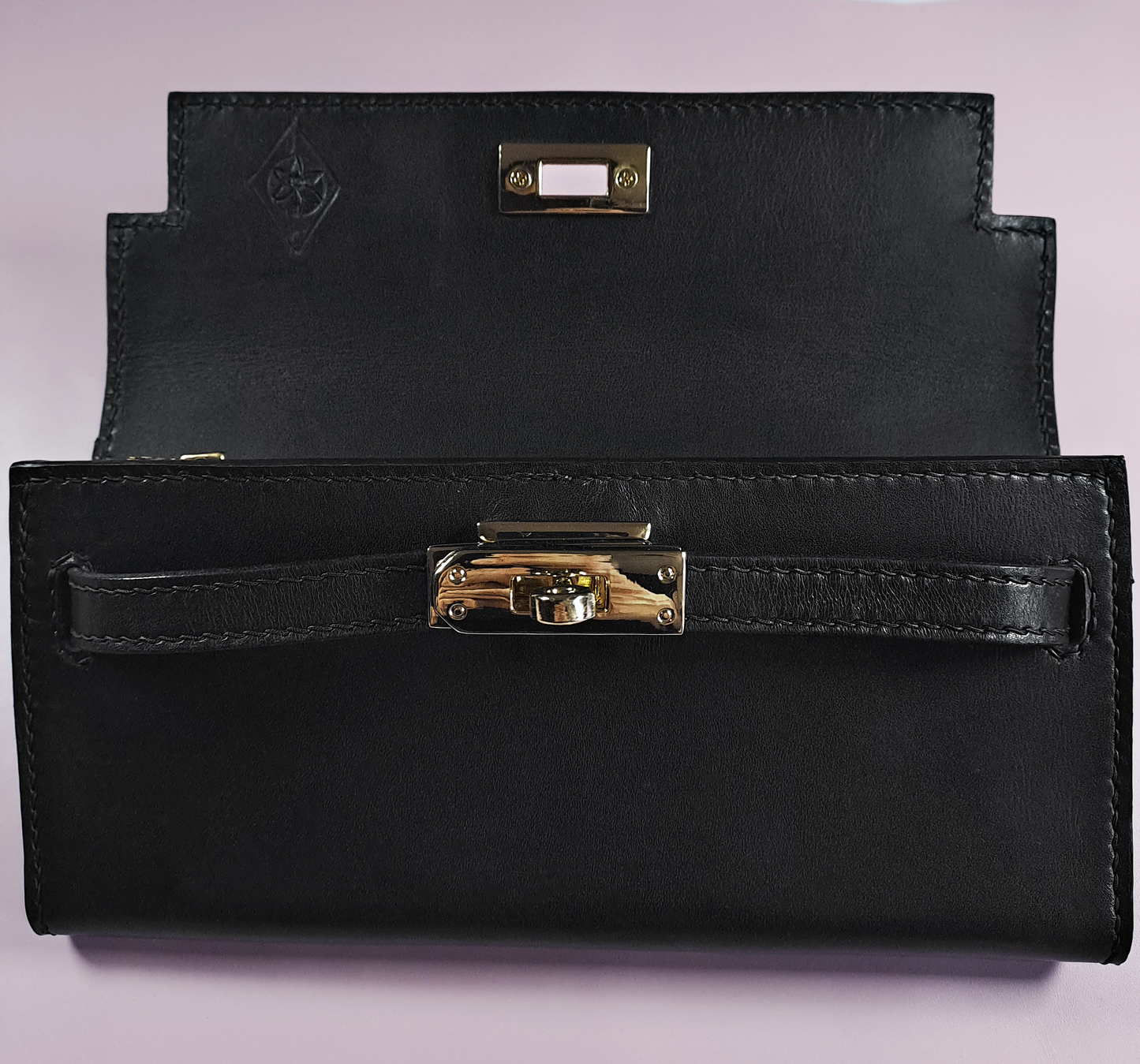 Portofel Negru Piele Vegetala